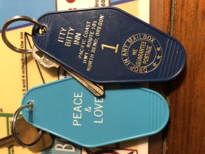 No key cards here - real retro keys with room number of the key chain, just like the old days.